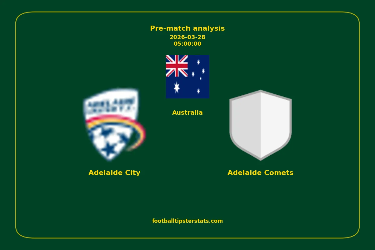 Pre-match analysis: Adelaide City vs Adelaide Comets on 2026-03-28